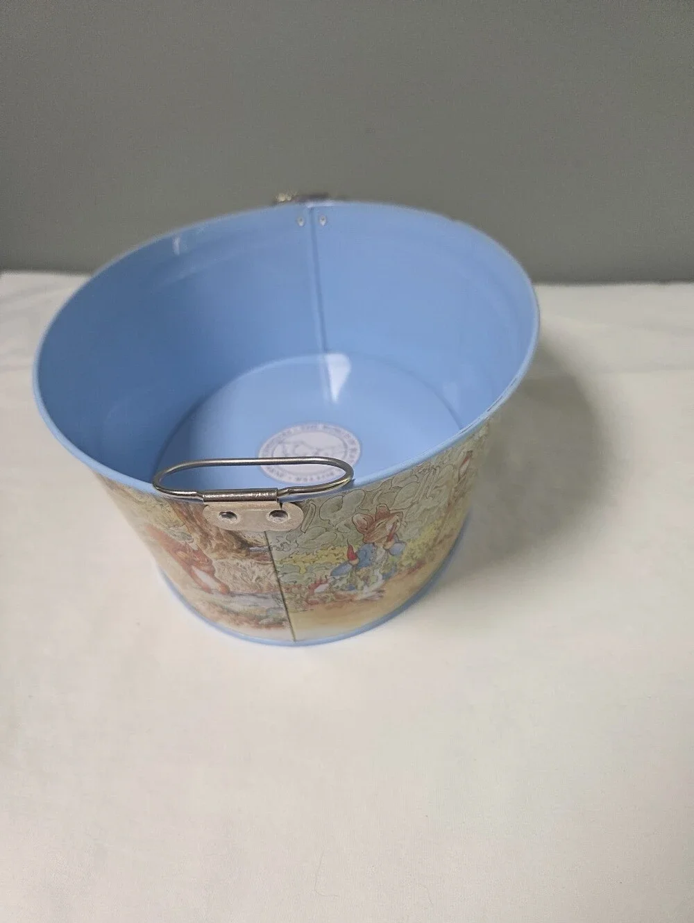 SCHYLLING 1996 Estonia Tin Basket Pail Tub Bucket Oval with Handles